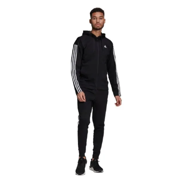 Adidas Sportwear Ribbed Insert Men Lifestyle Suit Black