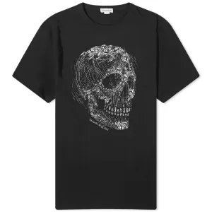 Alexander Mcqueen Crystal Skull Print T-Shirt, Black & White