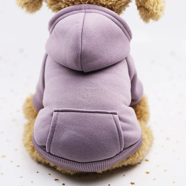 Autumn and winter warm pocket sweater dog hoodies two feet sports pet clothes dog coat for winter