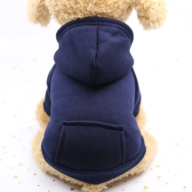 Autumn and winter warm pocket sweater dog hoodies two feet sports pet clothes dog coat for winter