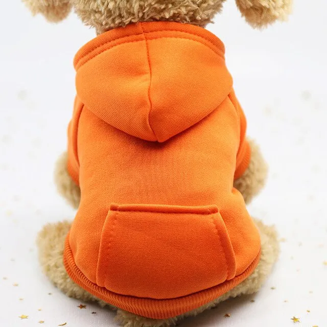 Autumn and winter warm pocket sweater dog hoodies two feet sports pet clothes dog coat for winter