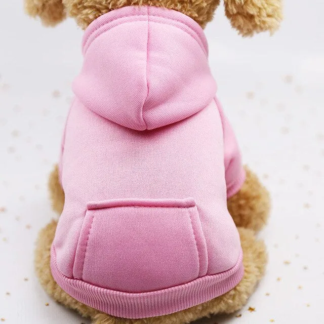 Autumn and winter warm pocket sweater dog hoodies two feet sports pet clothes dog coat for winter