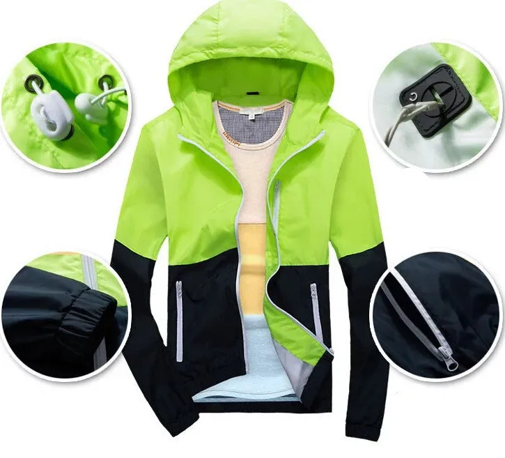 Autumn new men's sports jacket Outdoor sportswear Men Fashion Thin Windbreaker jacket Zipper Coats Outwear men's clothing