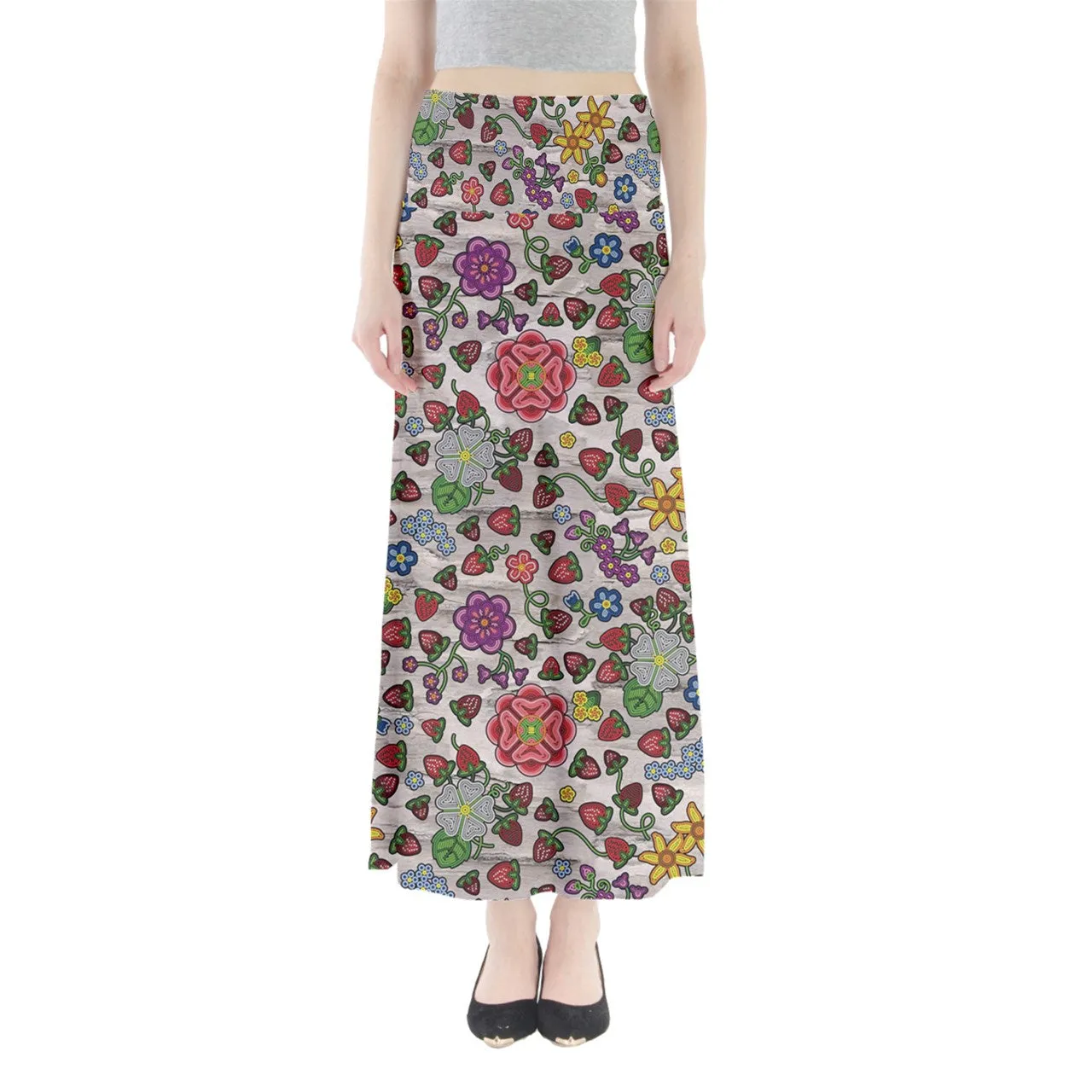 Berry Pop Bright Birch Full Length Maxi Skirt