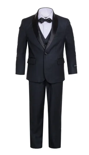 Boys Reno JR 5pc Navy Shawl Tuxedo Set