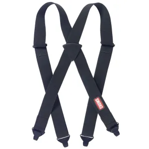 Chums Ski Suspenders for Men & Women - Heavy Duty Support Adjustable Elastic Mens Suspenders w/ Pant Clips that Won't Tear - For Skiing, Snowboarding, Winter Sports & More -One Size Fits Most (Black)