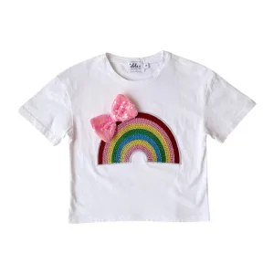 Crystal Rainbow Bow T-shirt