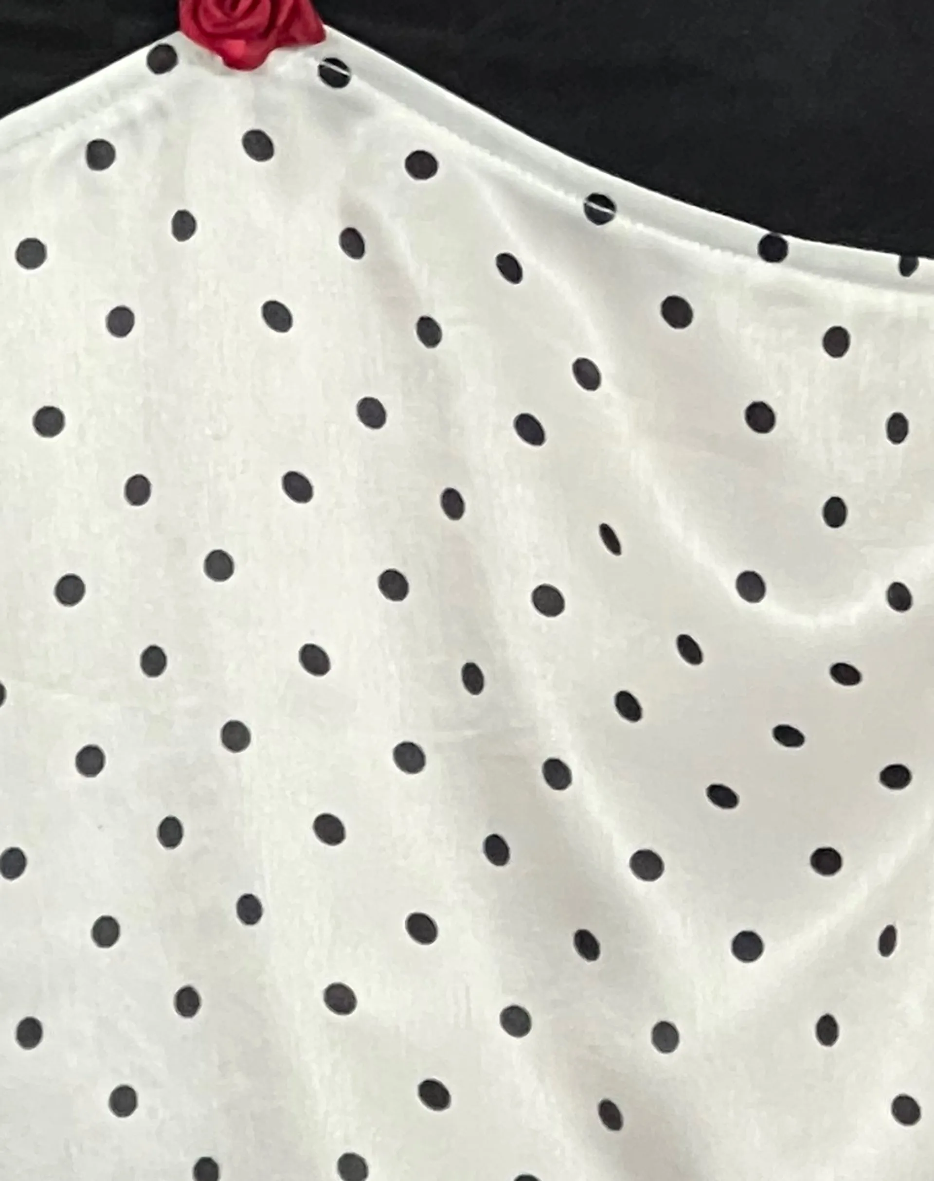 Dalinda Cami Top in Black and White Polka Dot Satin