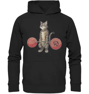 Deadlifting Tabby Cat Hoodie (EU)