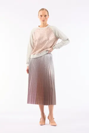 Demure Degrade Pleated Skirt