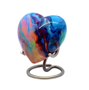 Esplanade Metal Mini Cremation Urn Heartshaped Memorial Pot Multicolor 275