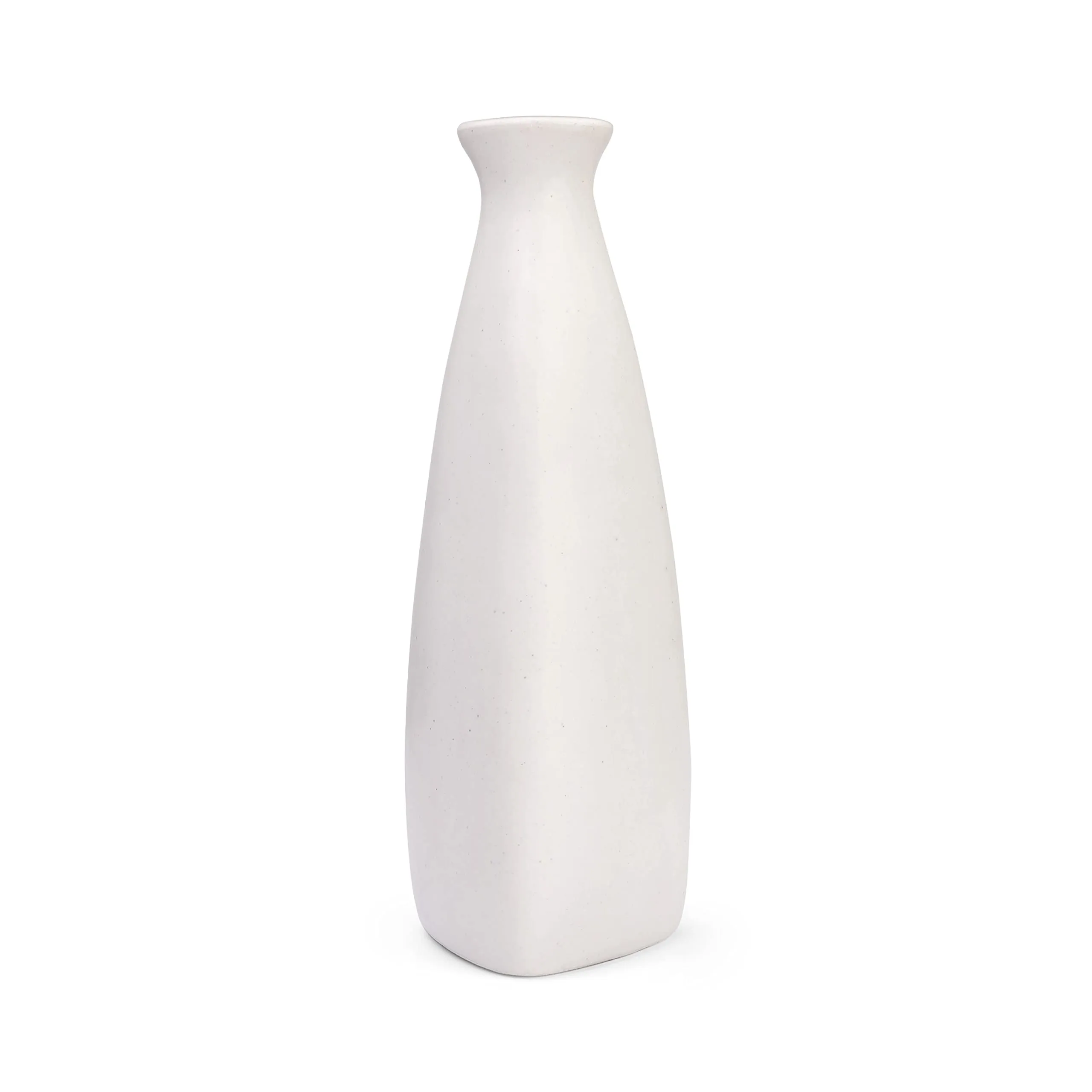 Indulge Homes White Ceramic Bottle Vase Set of 1 / Bottle Shaped Vases for Home Decor, Modern Pampas Vases for Wedding Dinner Table Party Living Room Office Bedroom, Decorative Gift - 9 Inches