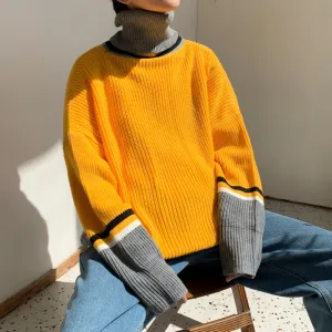 [Korean Style] Colorwork Turtleneck Sweater