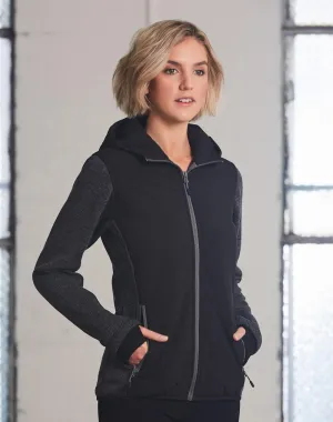 Ladies Heather Coral Fleece Trim Jacket - JK44