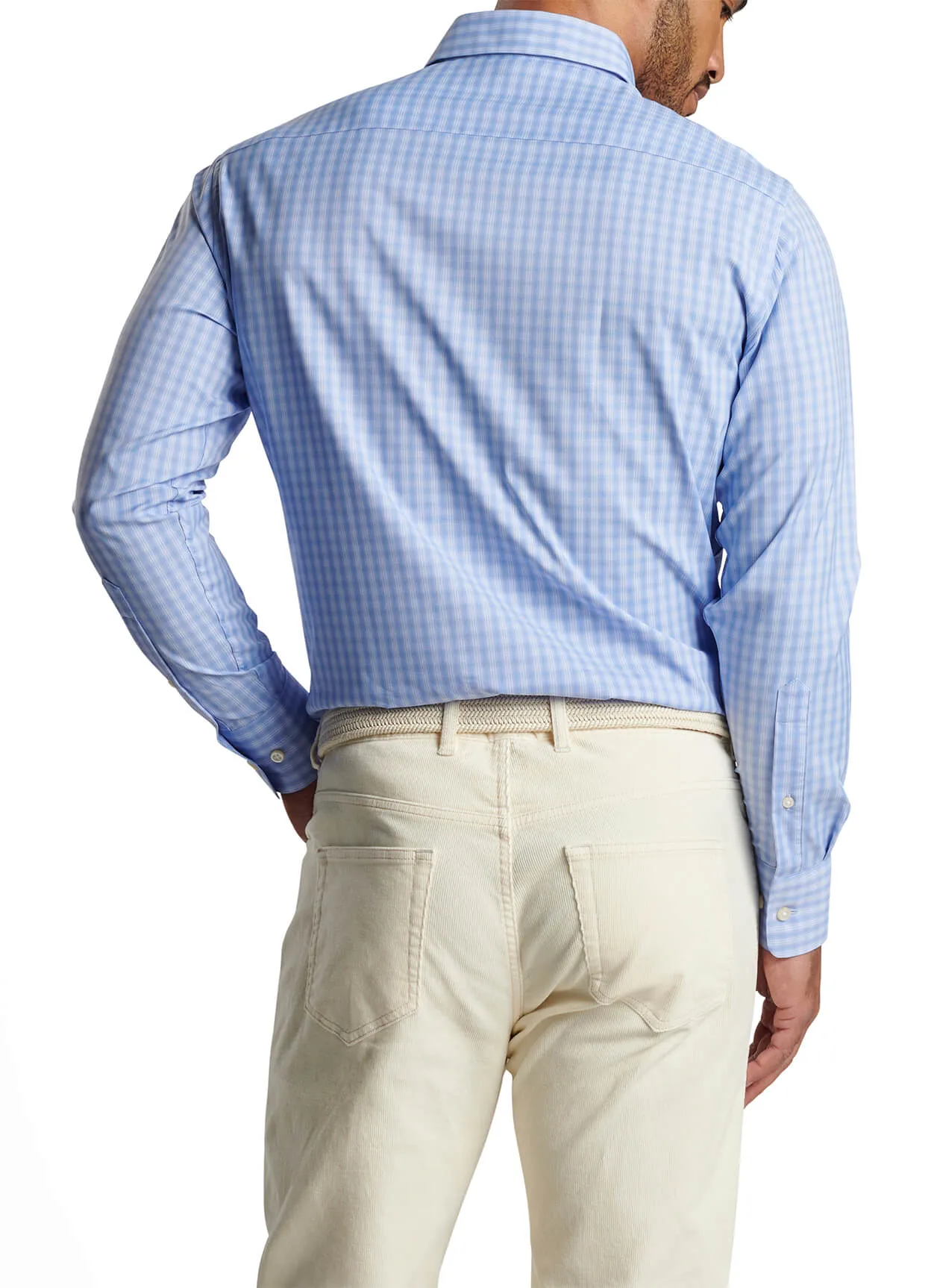 Peter Millar Hawkes Performance Twill Custom Sport Shirts, Wisteria