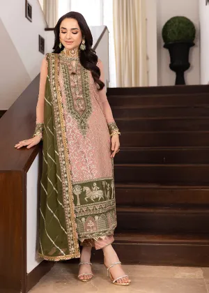 Pink & Green Suit - Maahru, Noorie & Meerub '23 by Asim Jofa - AJSM-40