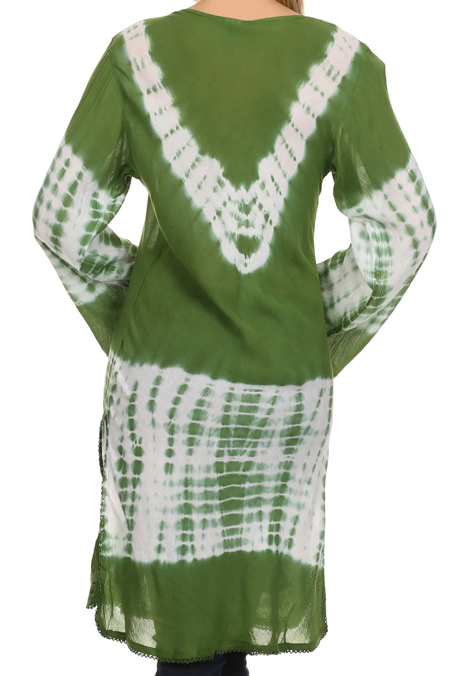 Sakkas Aaheli Tie-Dye Tunic Top / Blouse / Cover Up