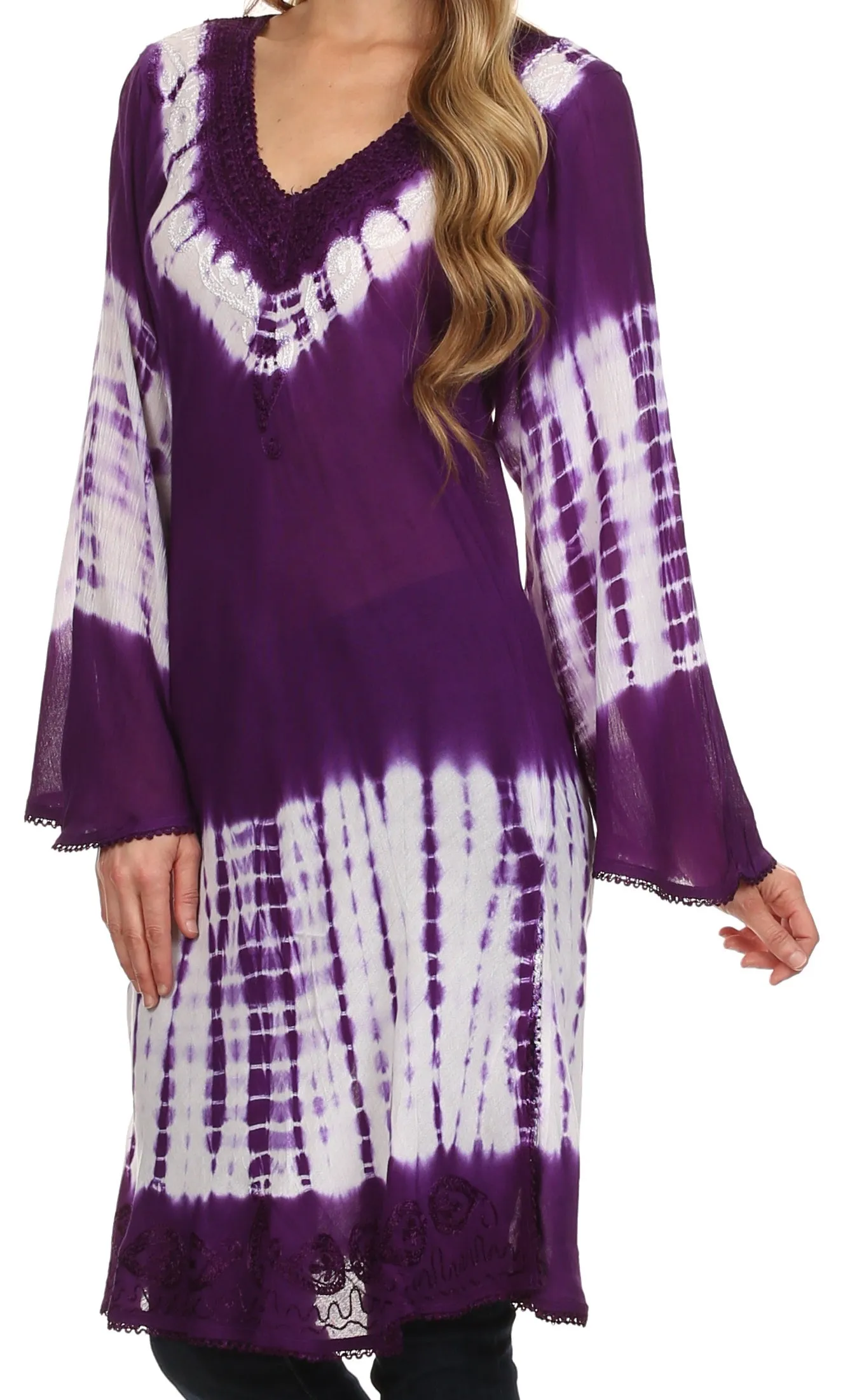 Sakkas Aaheli Tie-Dye Tunic Top / Blouse / Cover Up