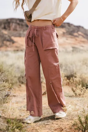 Savannah Cargo Pants in Mauve - FINAL SALE