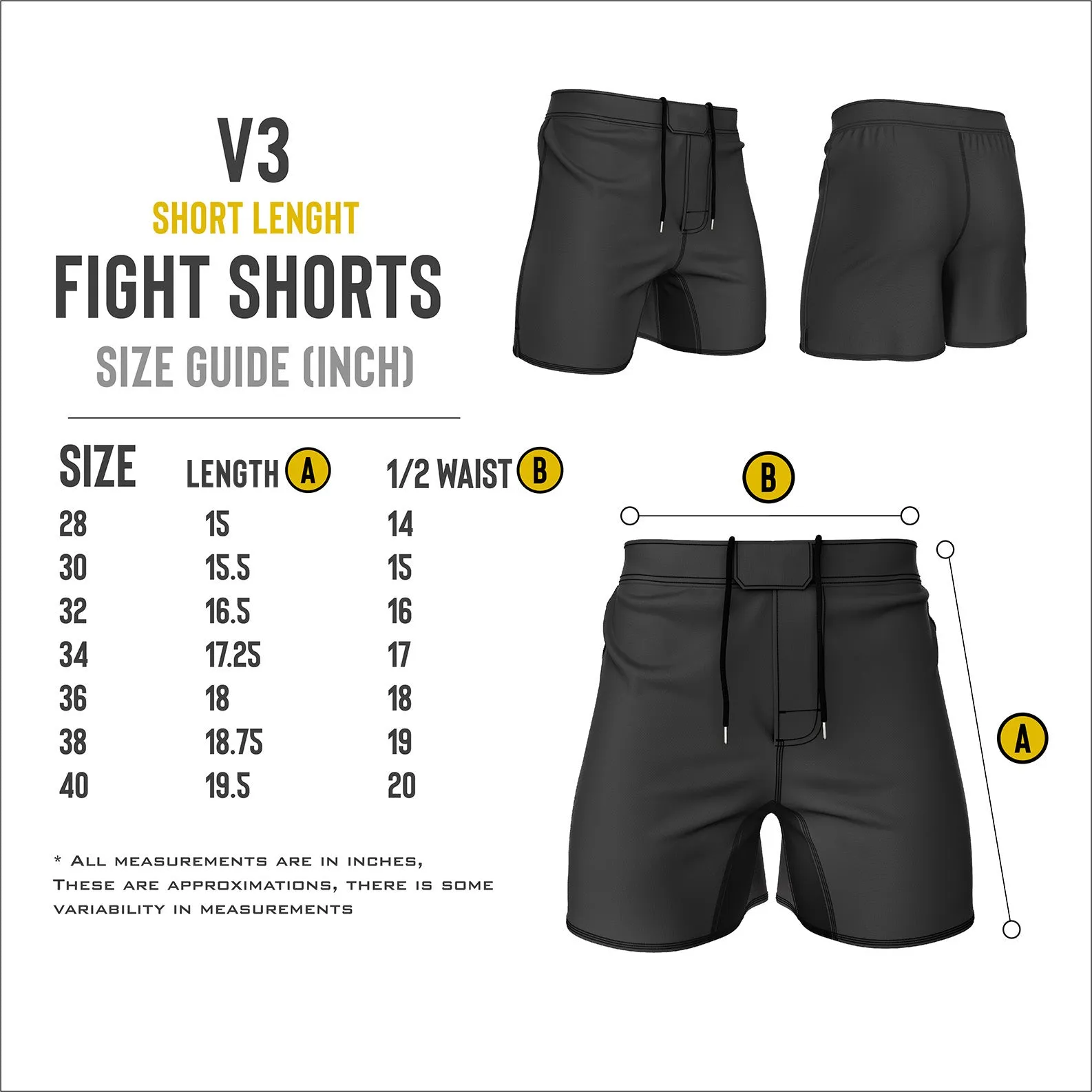 Shorts - white stripe - V3