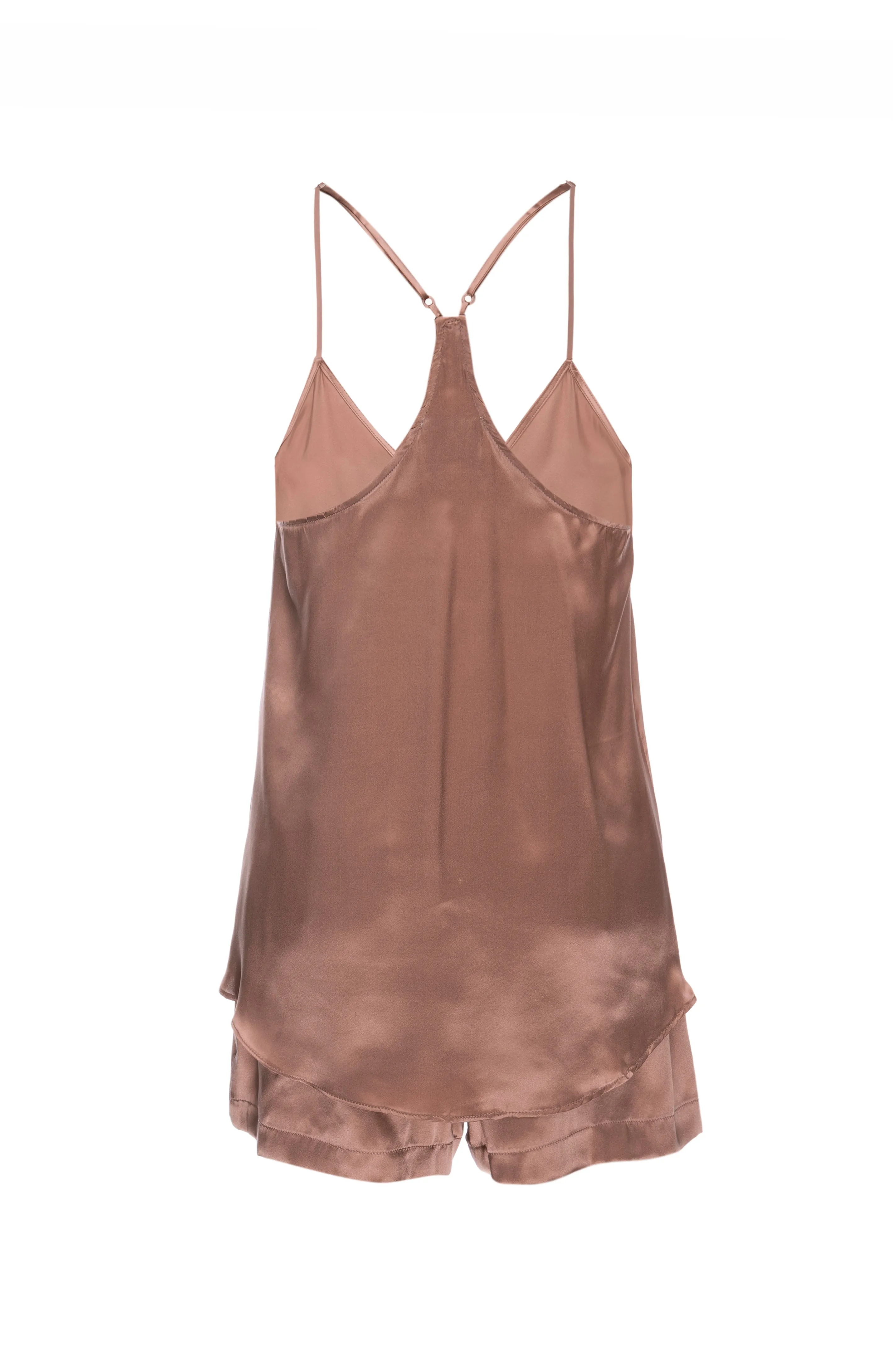 Silk Charmeuse Tank: Apricot