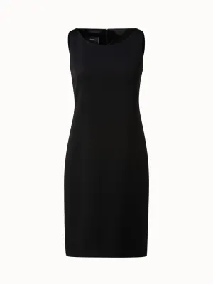 Silk Crêpe Stretch Sheath Dress