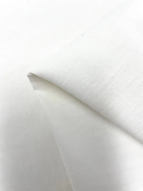 Stretch Linen Bengaline - White - 150cm