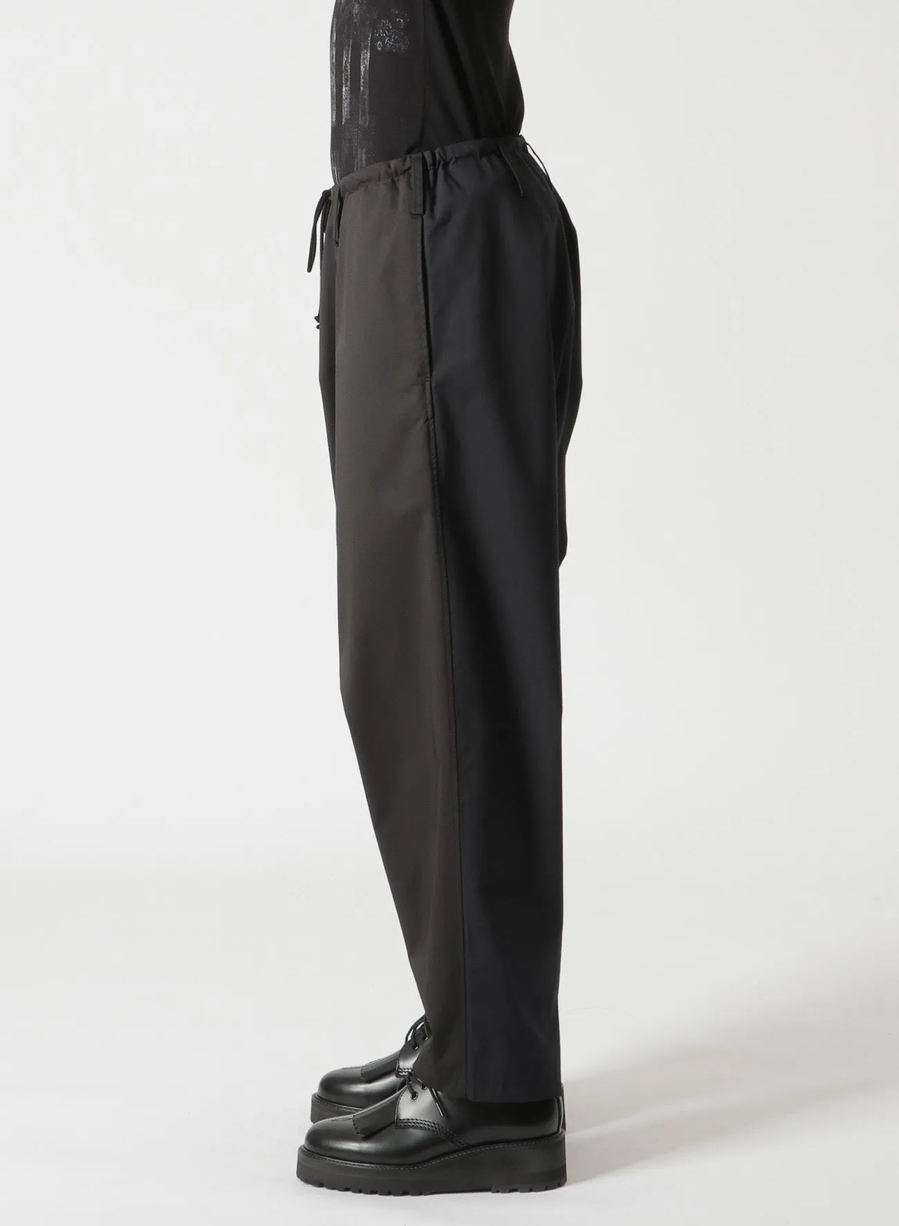 STRETCHY POLYESTER/RAYON TWILL DRAWSTRING SAROUEL PANTS