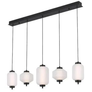 Telbix Torso 5 Light Bar Pendant LED Black