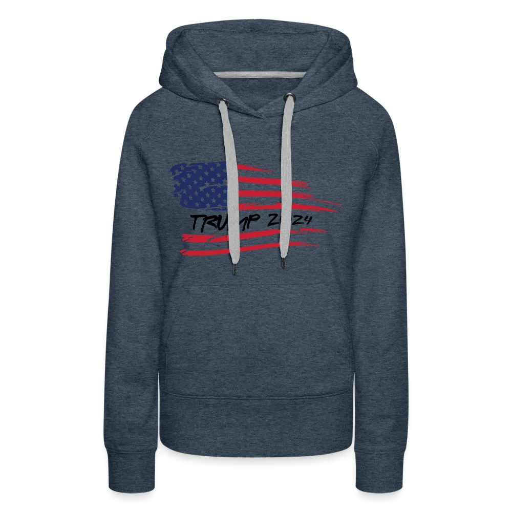 Trump 2024 Women’s Premium Hoodie (Flag)