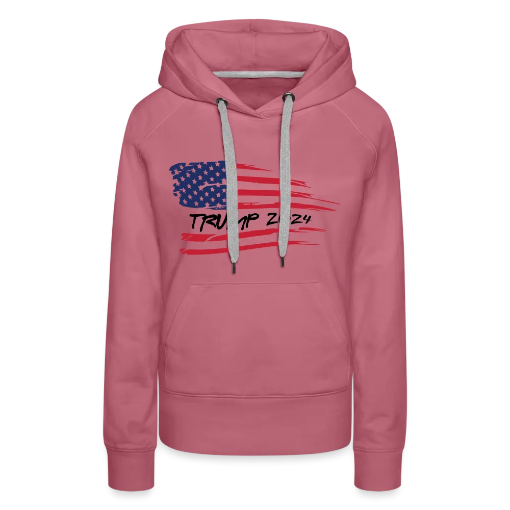 Trump 2024 Women’s Premium Hoodie (Flag)