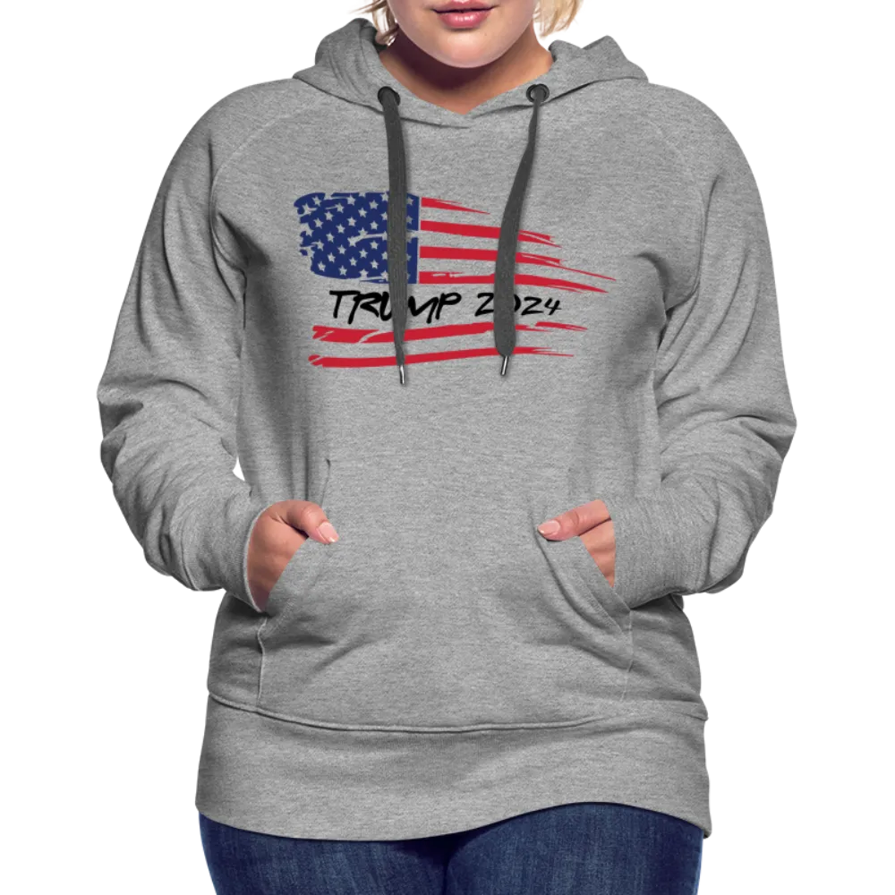 Trump 2024 Women’s Premium Hoodie (Flag)