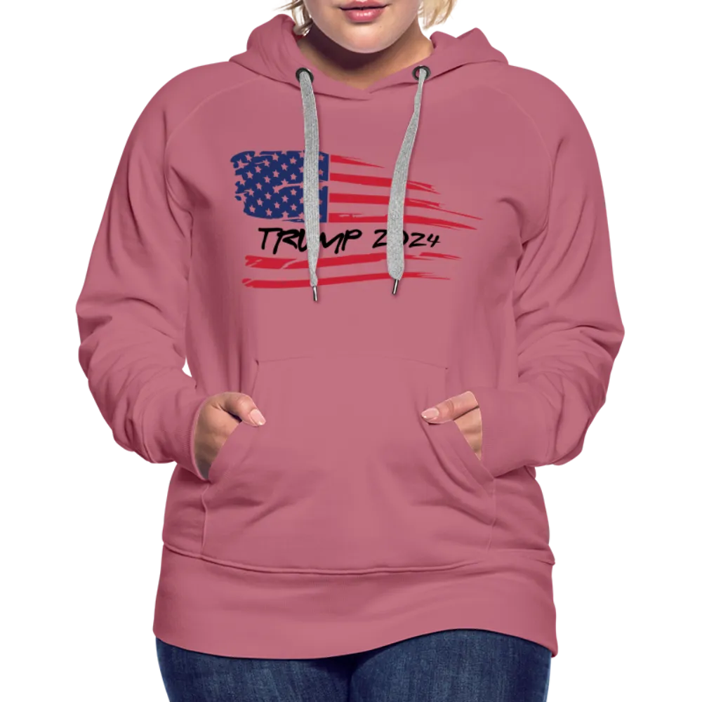 Trump 2024 Women’s Premium Hoodie (Flag)