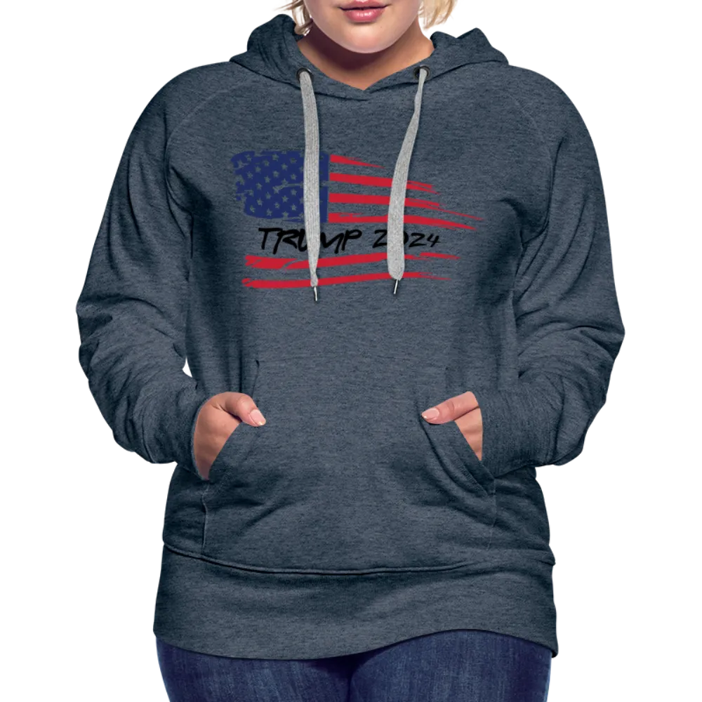 Trump 2024 Women’s Premium Hoodie (Flag)