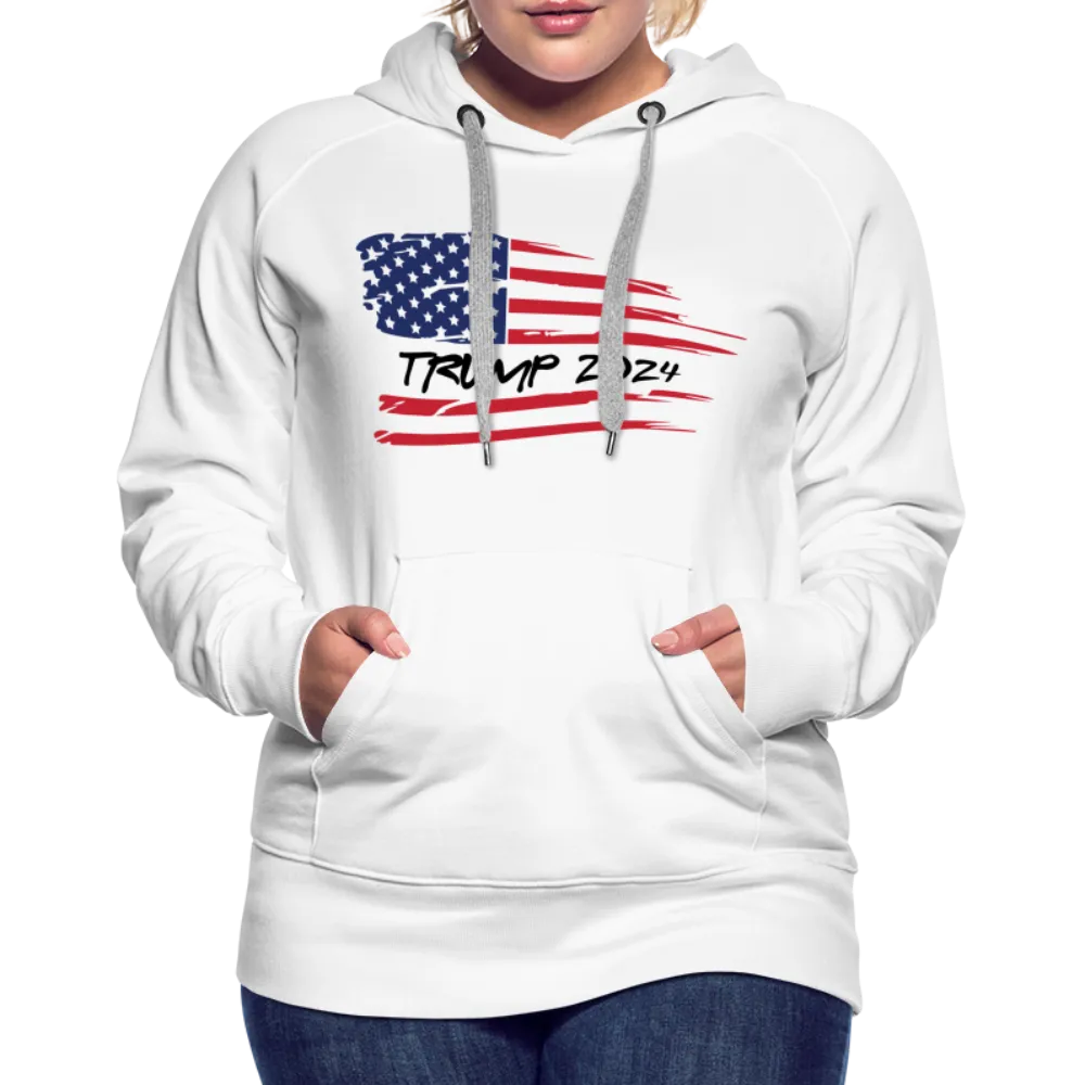 Trump 2024 Women’s Premium Hoodie (Flag)