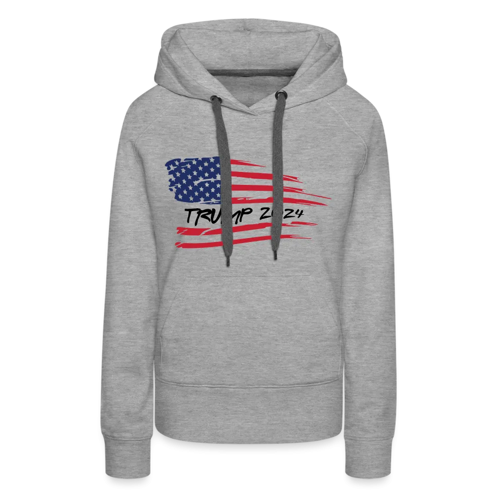 Trump 2024 Women’s Premium Hoodie (Flag)