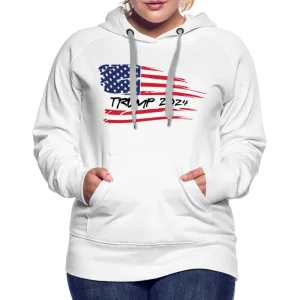 Trump 2024 Women’s Premium Hoodie (Flag)