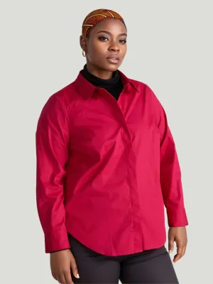 Universal Standard Elbe Stretch Poplin Shirt