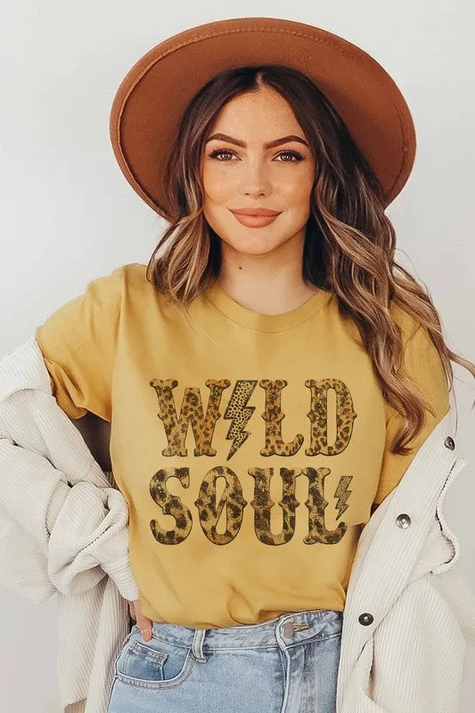 WILD SOUL LEOPARD GRAPHIC TEE PLUS SIZE