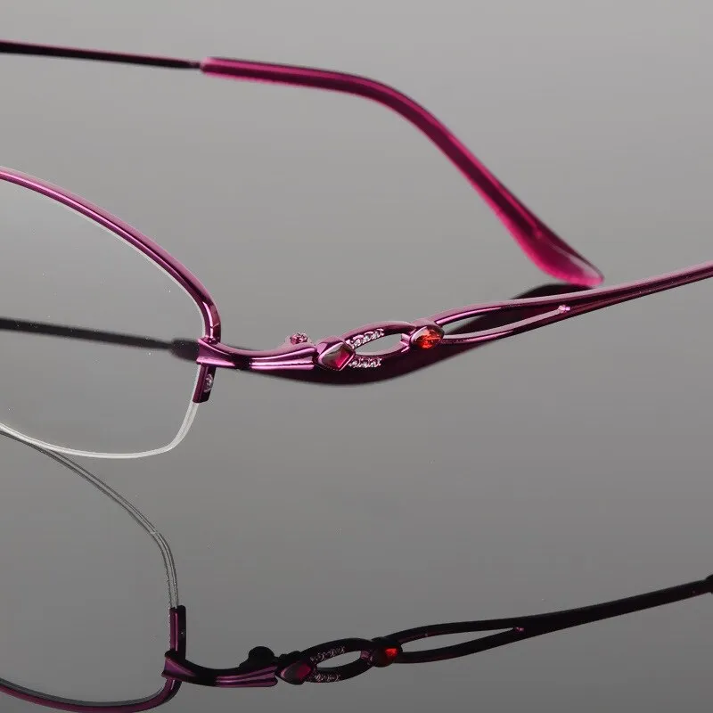 Women's Half Rim Eyeglasses Alloy Frame Bf6014