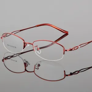 Women's Half Rim Eyeglasses Alloy Frame Bf6014